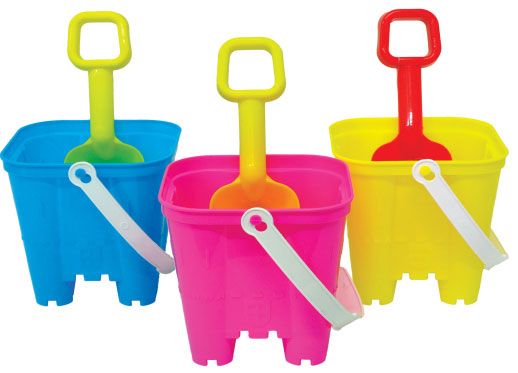 20x Small Square Castle Bucket And Spade Set