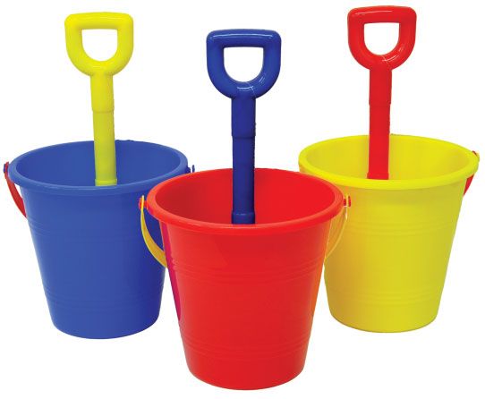 Round Sand Bucket And Spade Set - Assorted, Picked At Random