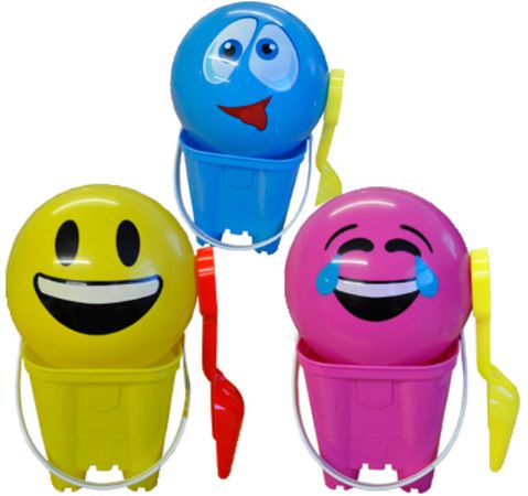 Small Square Castle Bucket Set, With Ball And Spade - Assorted Picked At Random