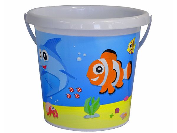 17cm Round Fish Design Sand Bucket